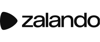 Zalando brand name in bold black letters on transparent background.